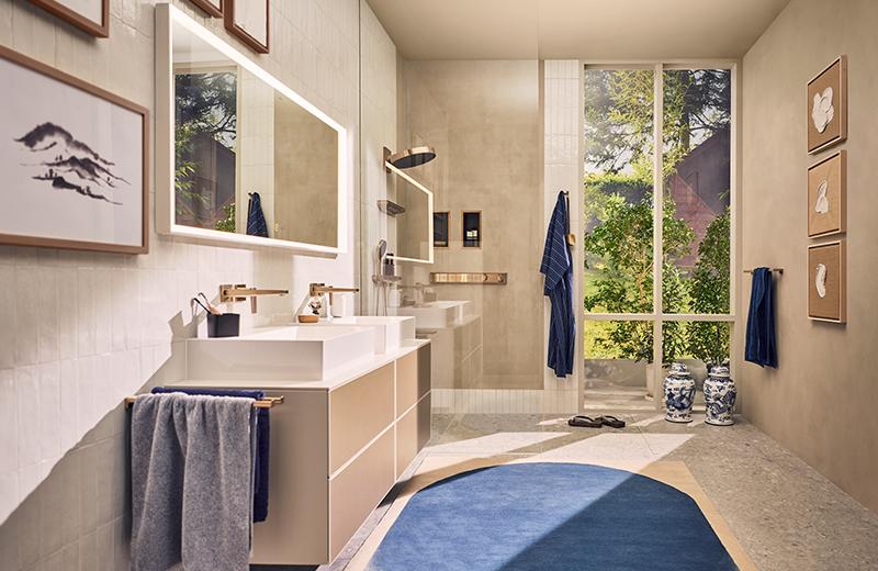 Modernes Designbad mit hohem Glamour-Faktor